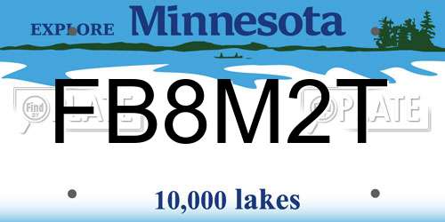 FB8M2T Minnesota License Plate