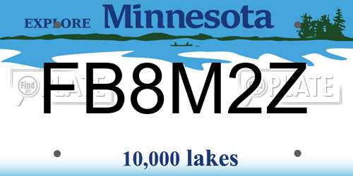 FB8M2Z Minnesota License Plate