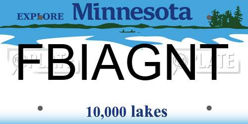 FBIAGNT Minnesota License Plate