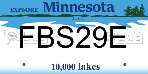 FBS29E Minnesota License Plate