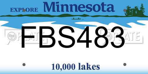 FBS483 Minnesota License Plate