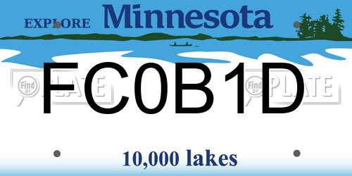 FC0B1D Minnesota License Plate