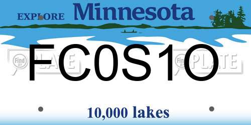 FC0S1O Minnesota License Plate