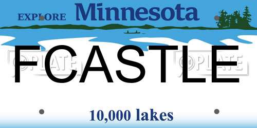 FCASTLE Minnesota License Plate