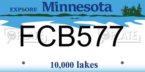 FCB577 Minnesota License Plate