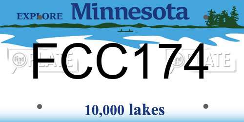 FCC174 Minnesota License Plate