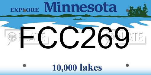 FCC269 Minnesota License Plate