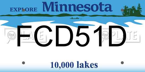FCD51D Minnesota License Plate