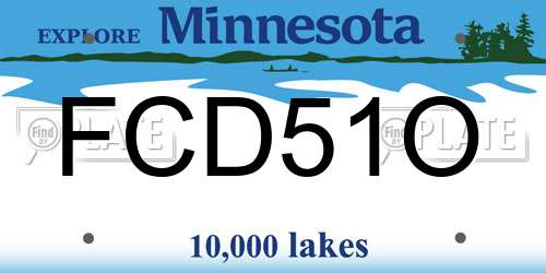FCD51O Minnesota License Plate