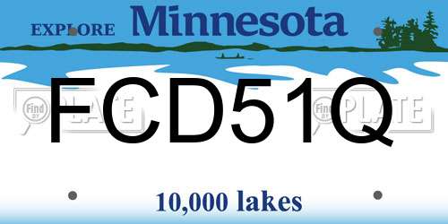 FCD51Q Minnesota License Plate
