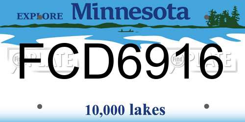FCD6916 Minnesota License Plate