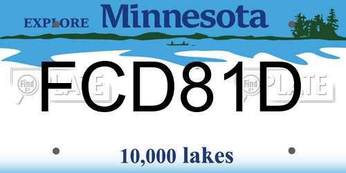 FCD81D Minnesota License Plate