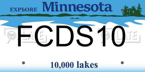 FCDS10 Minnesota License Plate