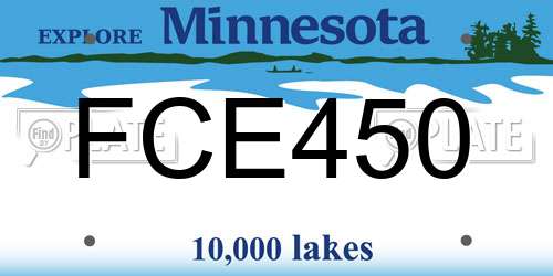 FCE450 Minnesota License Plate