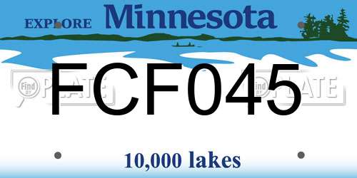 FCF045 Minnesota License Plate