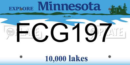 FCG197 Minnesota License Plate