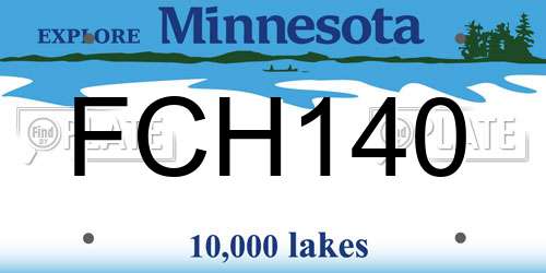 FCH140 Minnesota License Plate