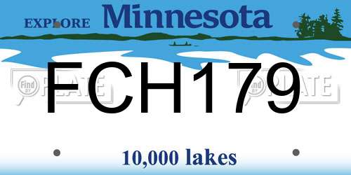 FCH179 Minnesota License Plate