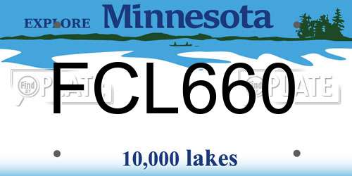 FCL660 Minnesota License Plate