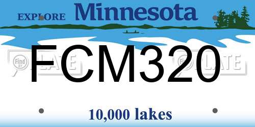 FCM320 Minnesota License Plate