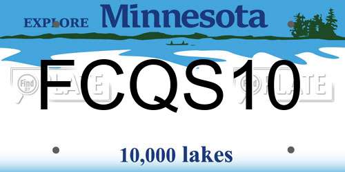FCQS10 Minnesota License Plate