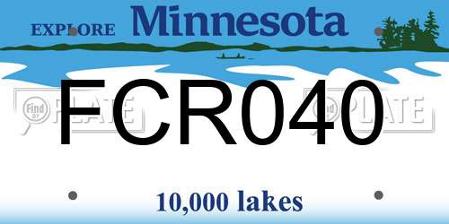 FCR040 Minnesota License Plate