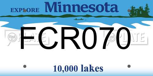 FCR070 Minnesota License Plate