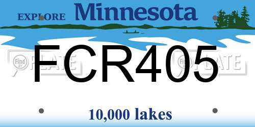 FCR405 Minnesota License Plate