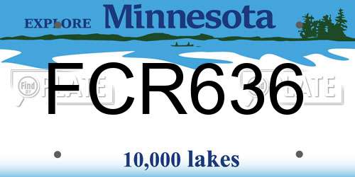 FCR636 Minnesota License Plate