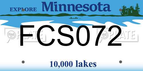 FCS072 Minnesota License Plate