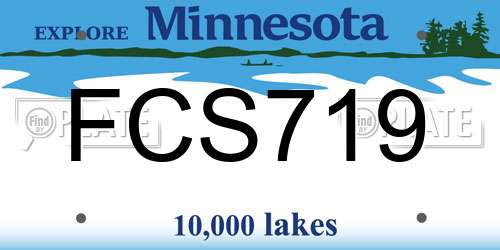 FCS719 Minnesota License Plate