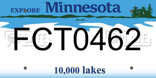 FCT0462 Minnesota License Plate