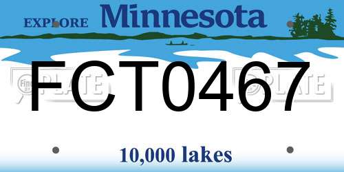 FCT0467 Minnesota License Plate