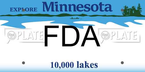 FDA Minnesota License Plate