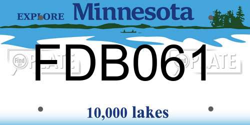 FDB061 Minnesota License Plate