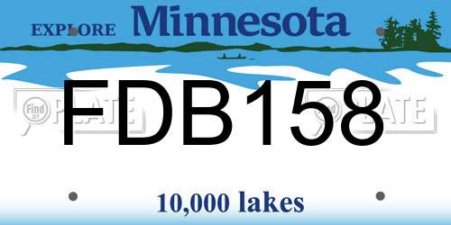 FDB158 Minnesota License Plate