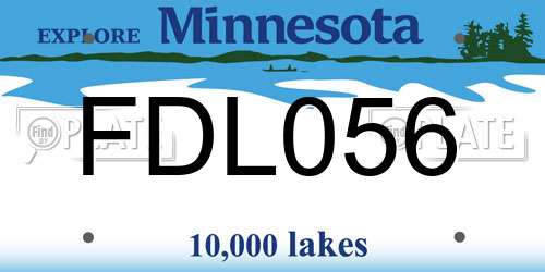 FDL056 Minnesota License Plate