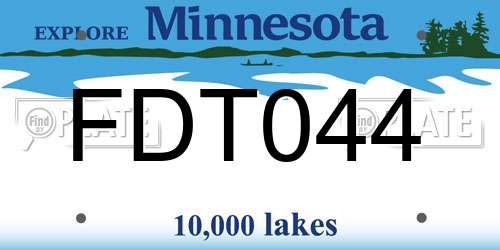 FDT044 Minnesota License Plate