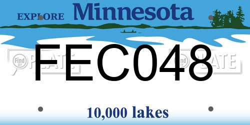 FEC048 Minnesota License Plate