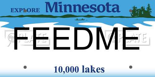 FEEDME Minnesota License Plate