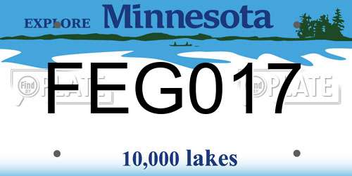 FEG017 Minnesota License Plate