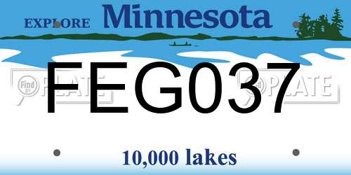 FEG037 Minnesota License Plate