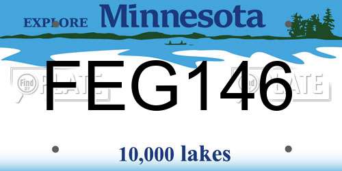 FEG146 Minnesota License Plate