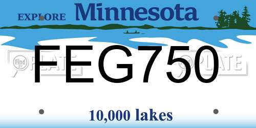 FEG750 Minnesota License Plate