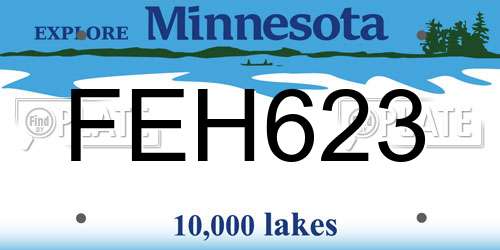 FEH623 Minnesota License Plate