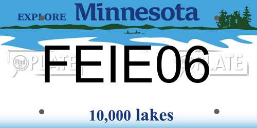 FEIE06 Minnesota License Plate