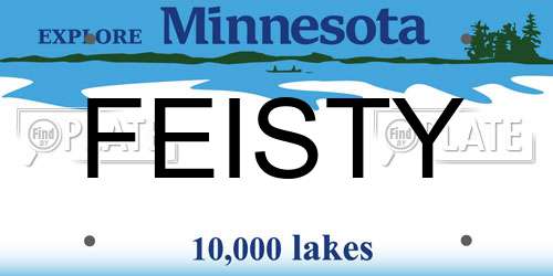 FEISTY Minnesota License Plate