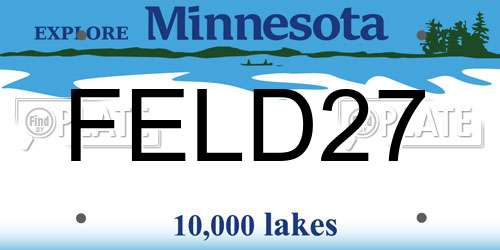 FELD27 Minnesota License Plate