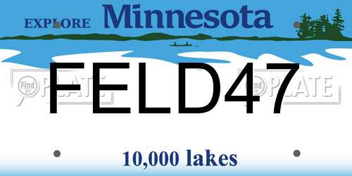 FELD47 Minnesota License Plate
