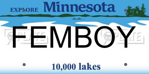 FEMBOY Minnesota License Plate